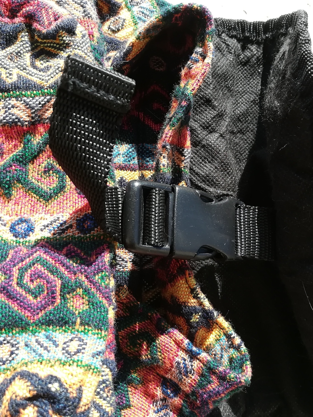 Colorful Boho Woven Backpack - Multicolor - Picture 8 of 9